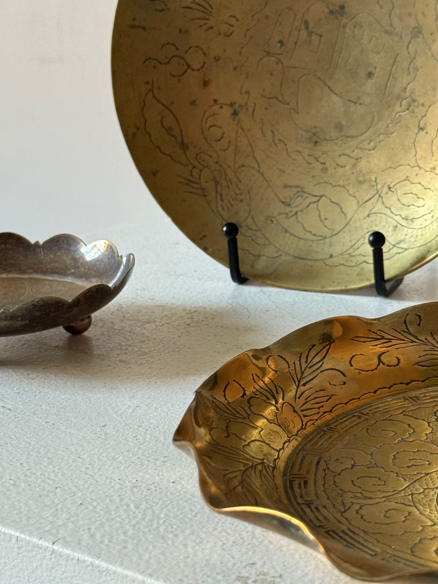 Scalloped Edge Brass Dish
