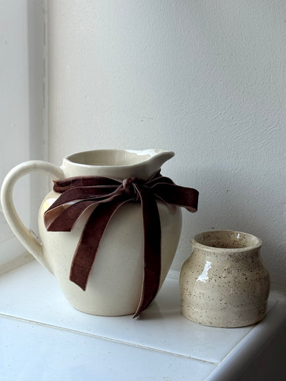 Cream Glazed Vintage Jug