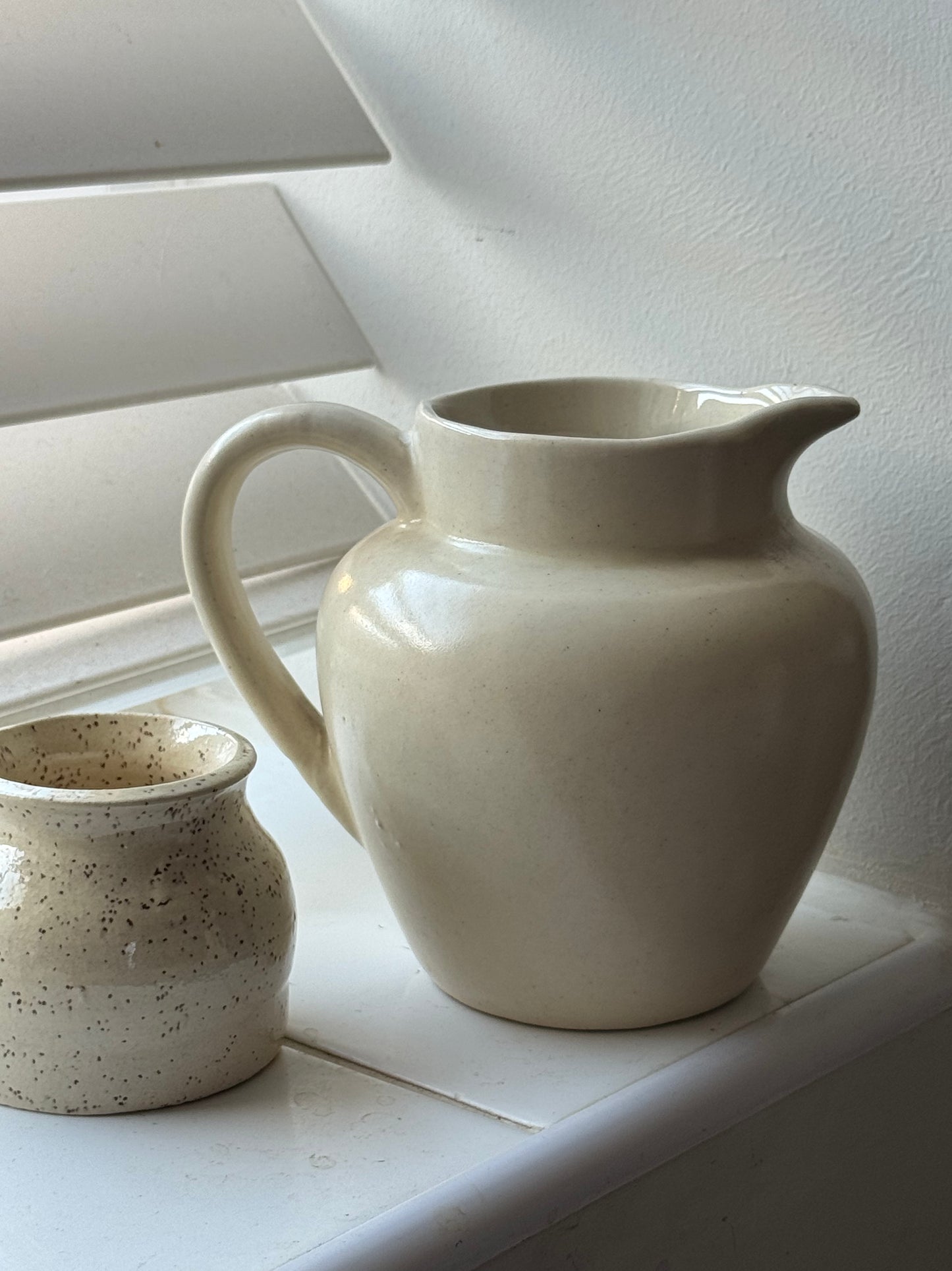 Cream Glazed Vintage Jug