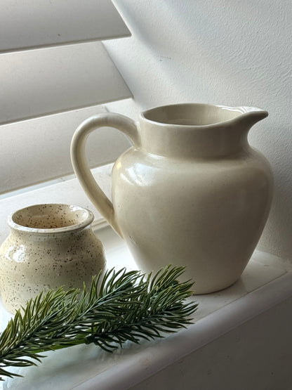 Cream Glazed Vintage Jug