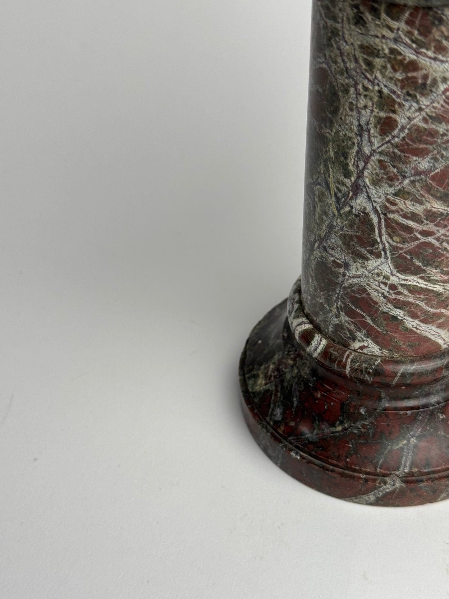 Deep Brown Solid Marble Pillar Candle Holder