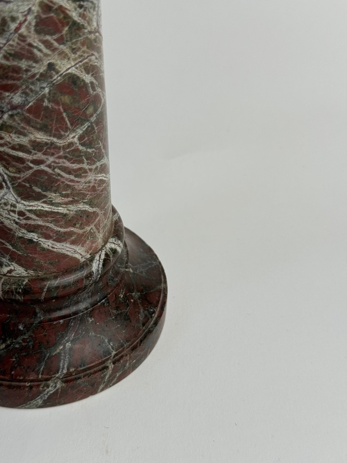 Deep Brown Solid Marble Pillar Candle Holder