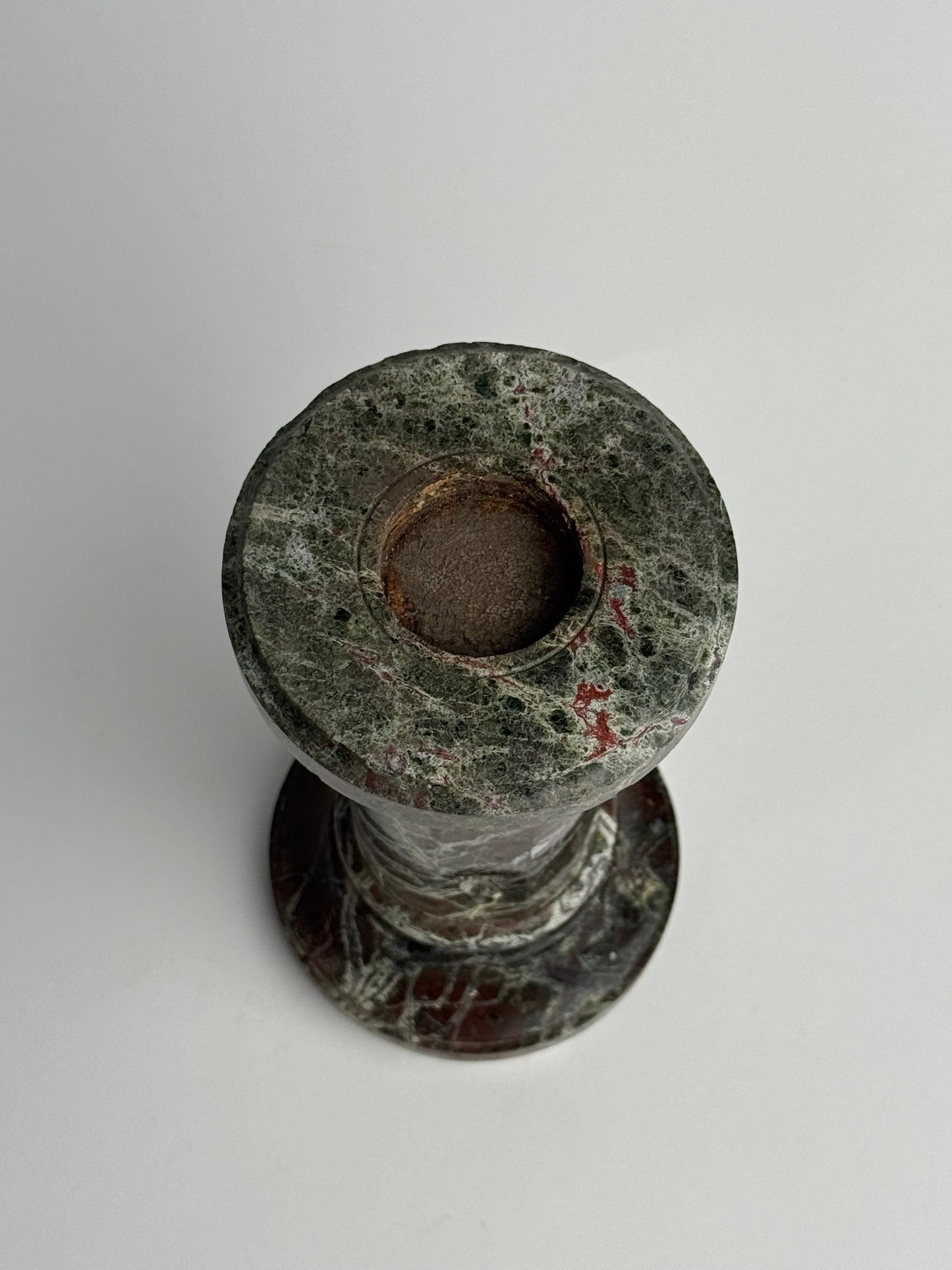 Deep Brown Solid Marble Pillar Candle Holder