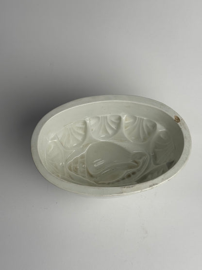 Large White Vintage Jelly Mould