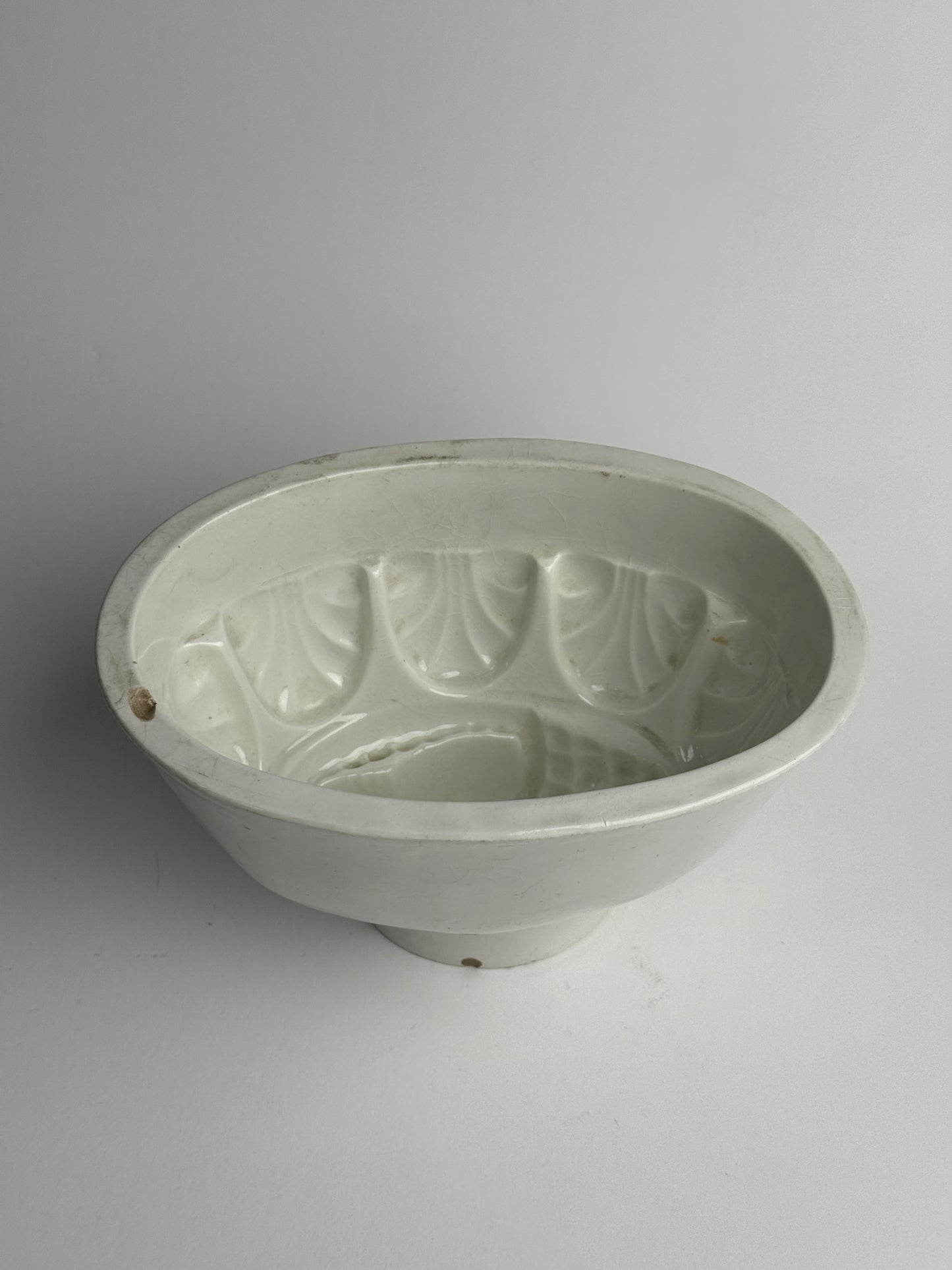 Large White Vintage Jelly Mould