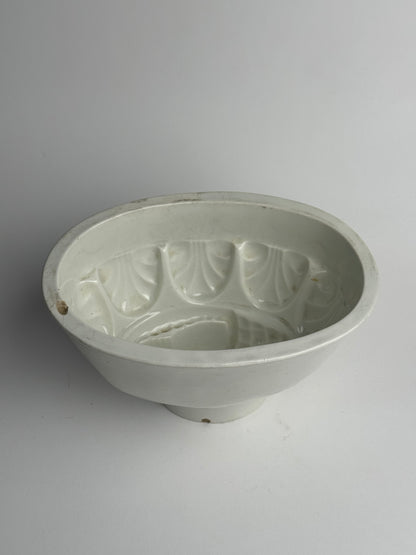 Large White Vintage Jelly Mould