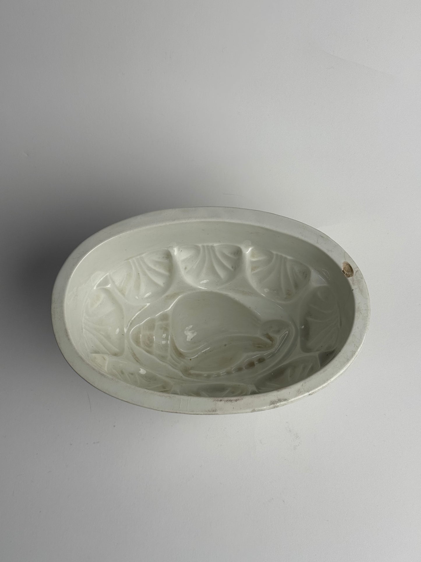 Large White Vintage Jelly Mould