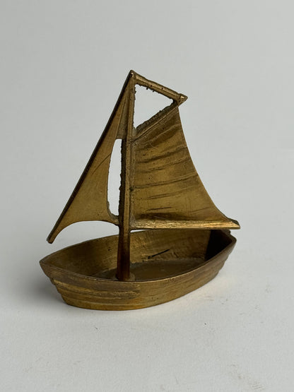 Vintage Brass Sailing Boat