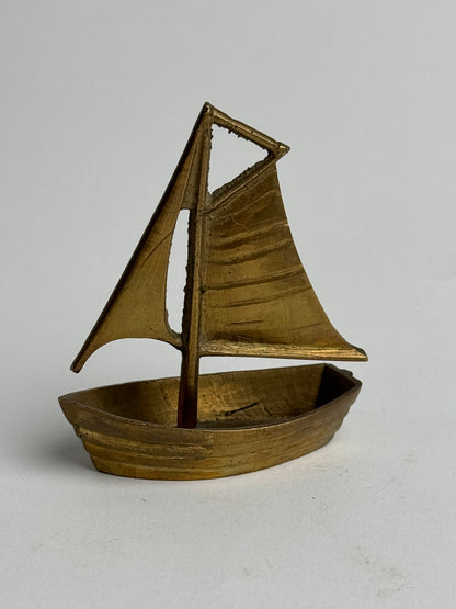 Vintage Brass Sailing Boat