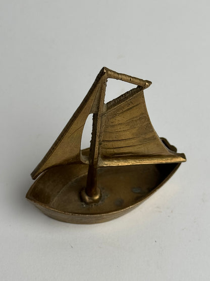 Vintage Brass Sailing Boat