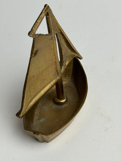 Vintage Brass Sailing Boat