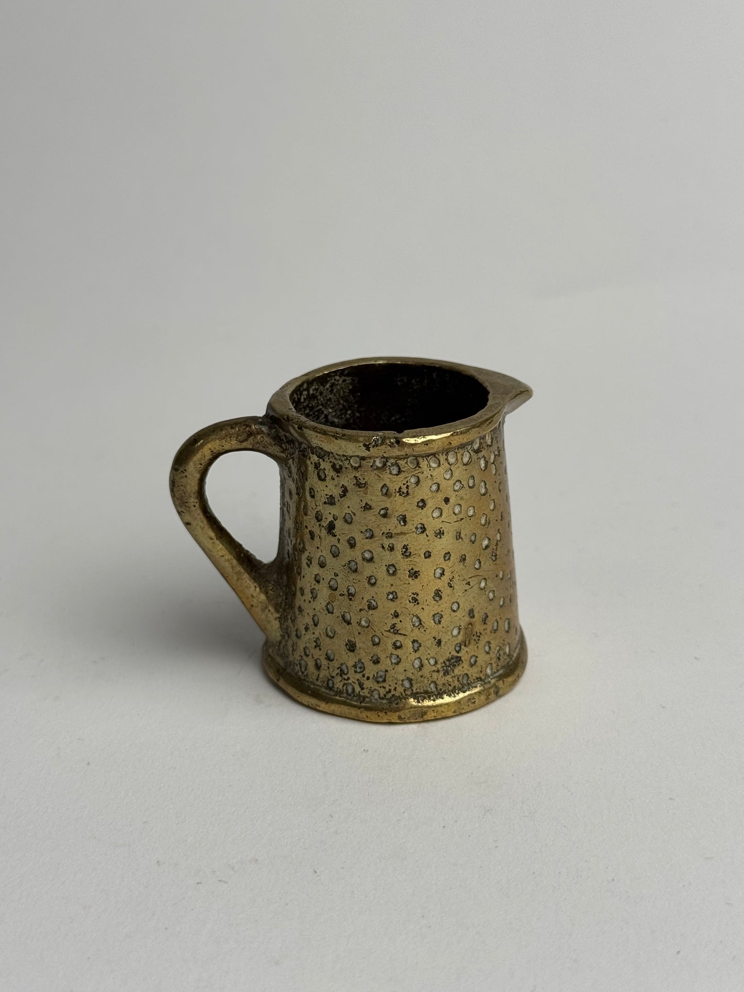 Miniature Hammered Brass Jug