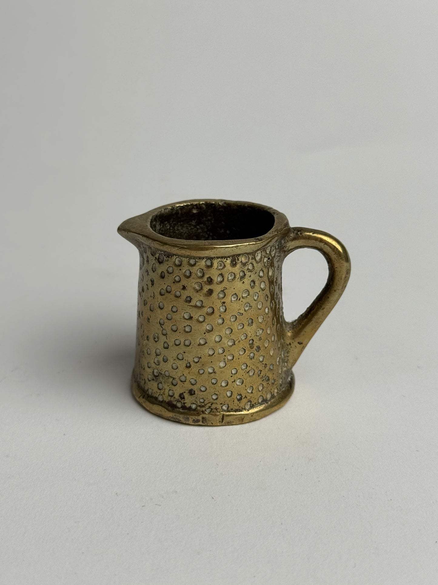 Miniature Hammered Brass Jug