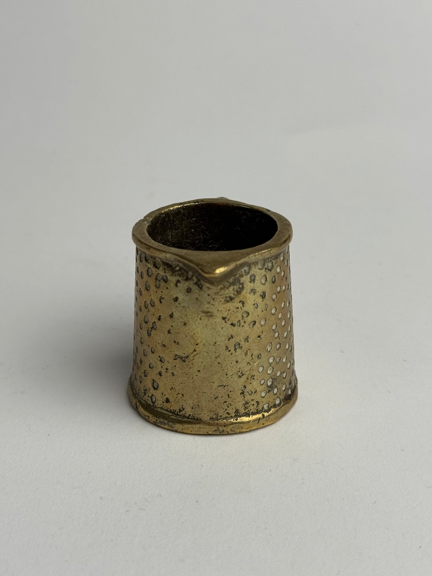 Miniature Hammered Brass Jug