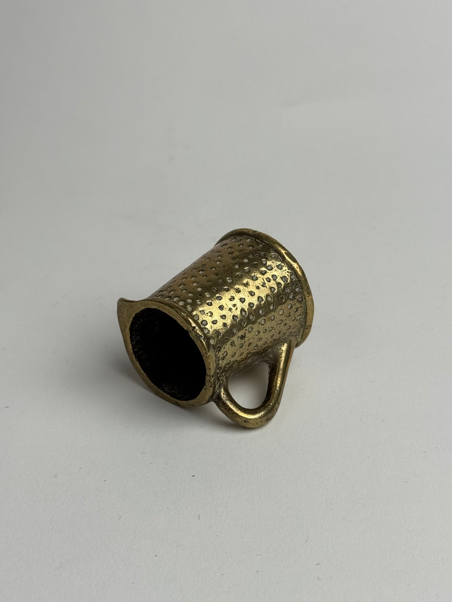 Miniature Hammered Brass Jug