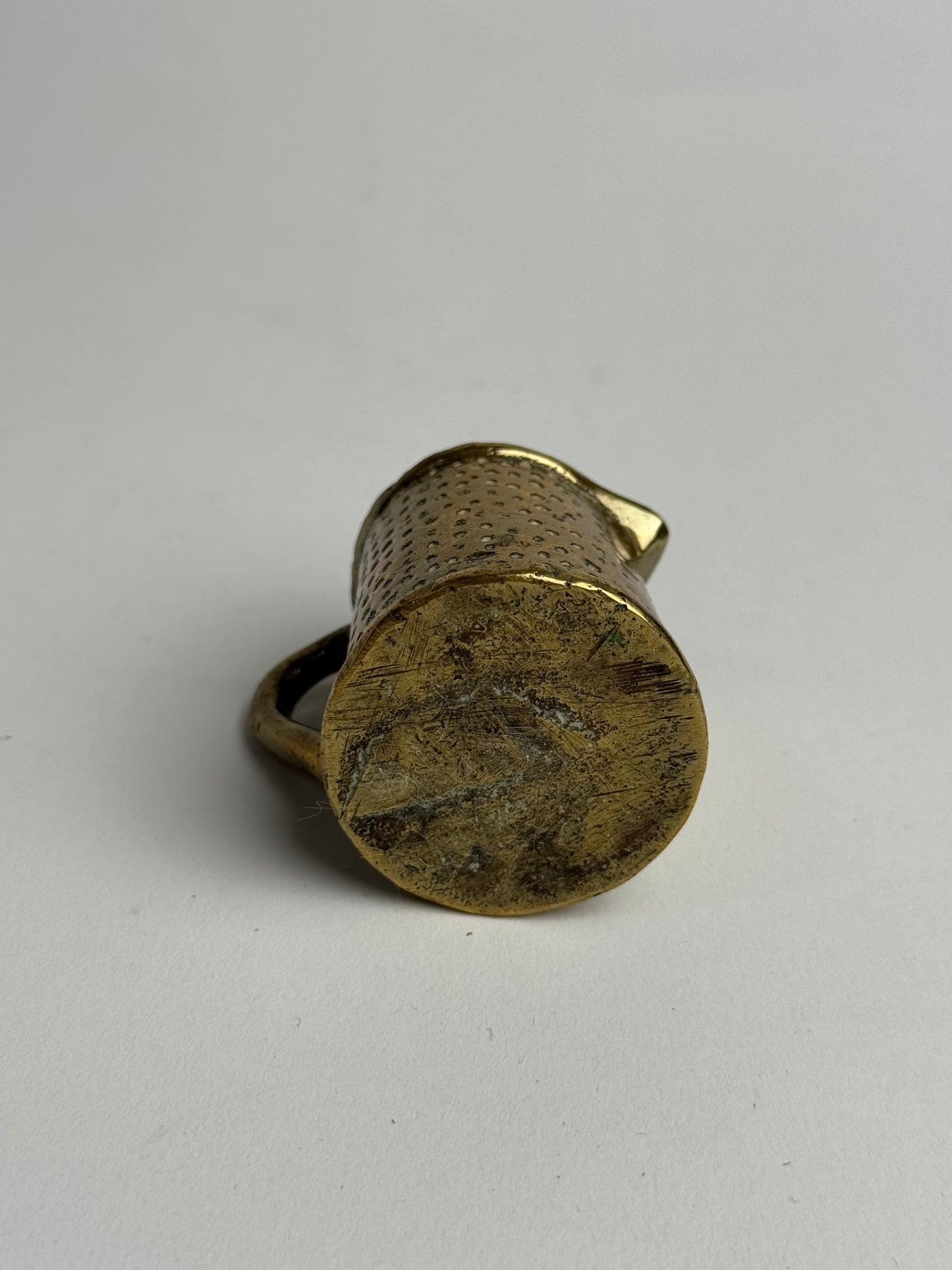 Miniature Hammered Brass Jug