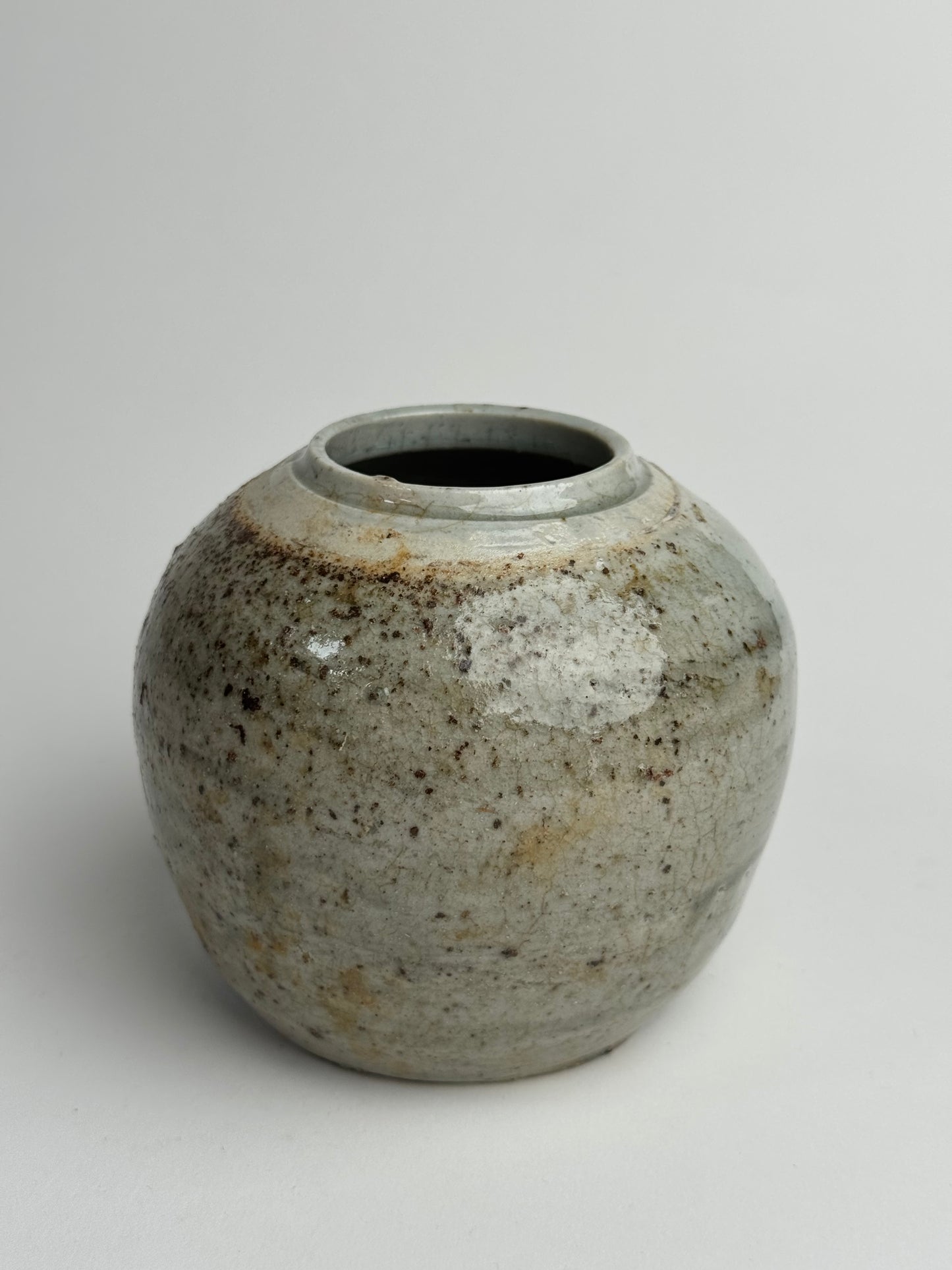 Round Speckled Glaze Ginger Jar