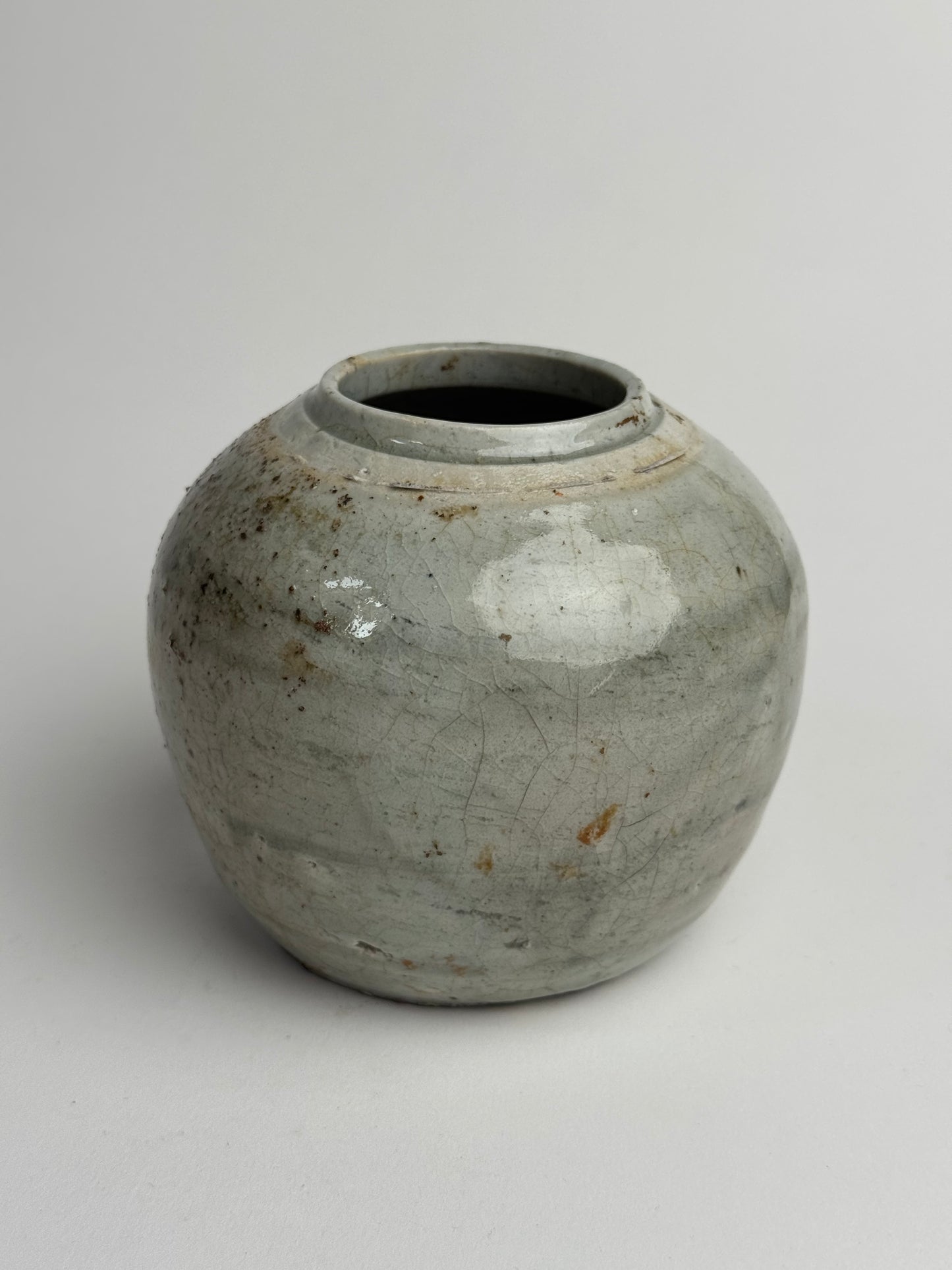 Round Speckled Glaze Ginger Jar