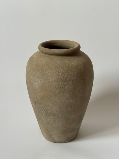 Up-Cycled | Brown Beige Tapered Urn