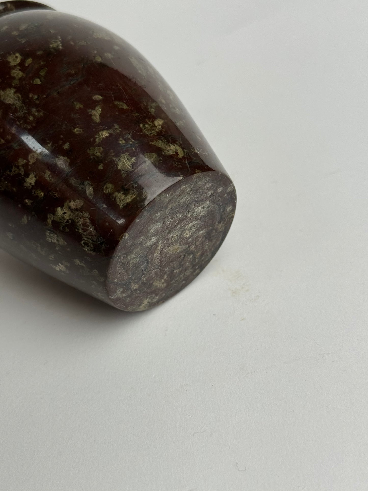 Small Deep Brown Marble Pot