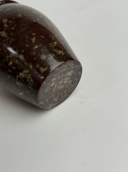 Small Deep Brown Marble Pot