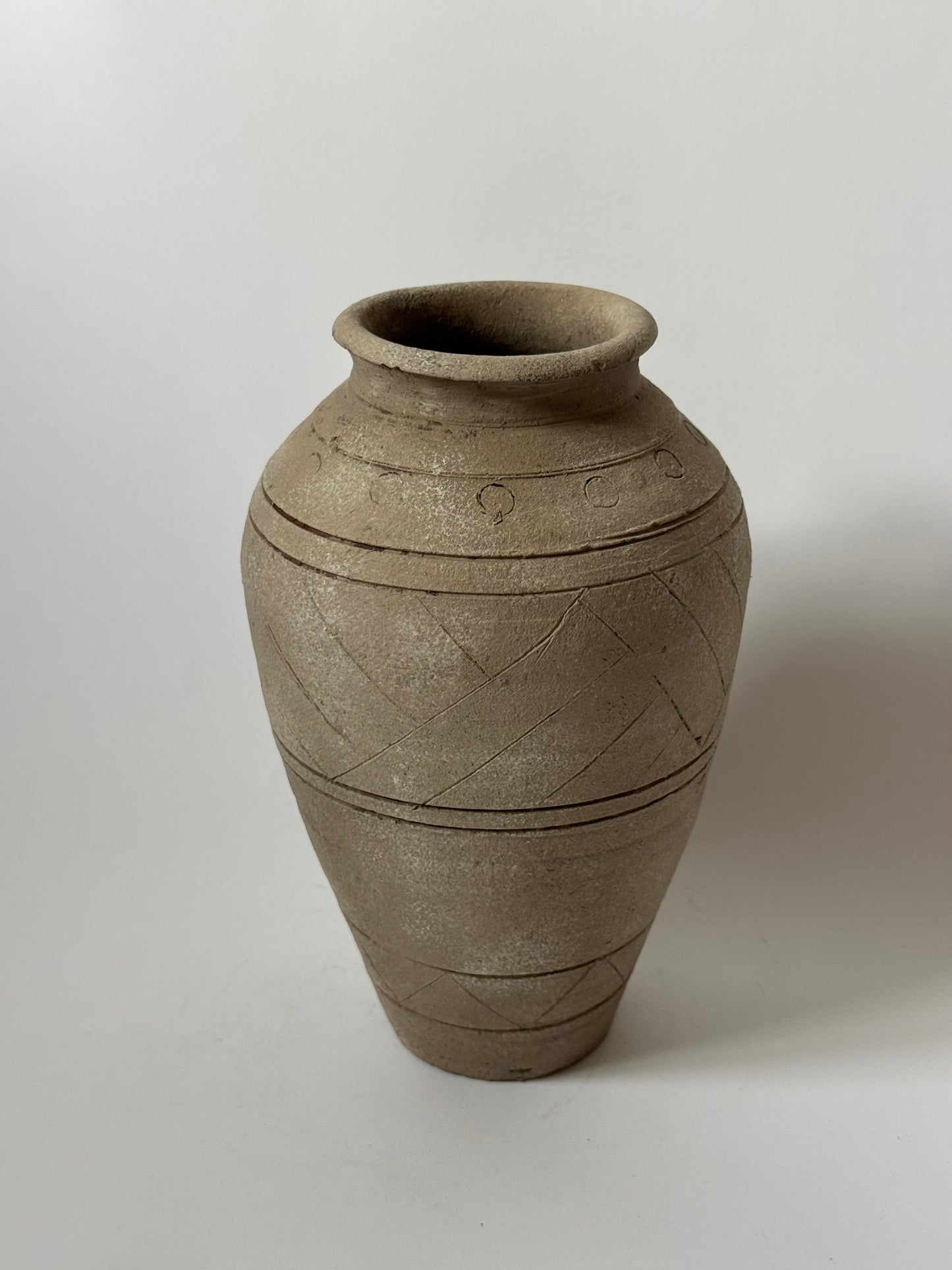 Up-Cycled | Brown-Beige Aztec Pattern Vase