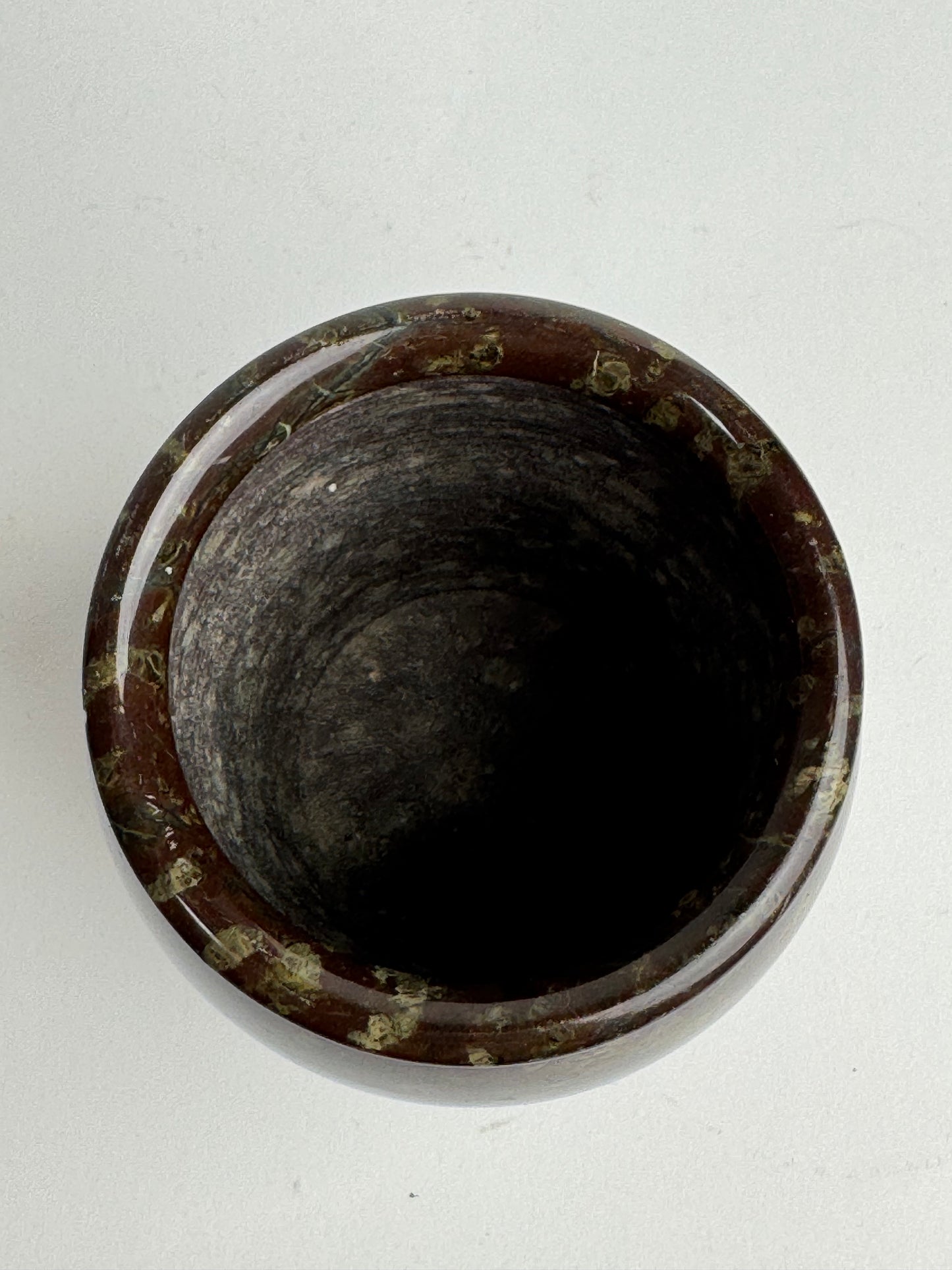 Small Deep Brown Marble Pot