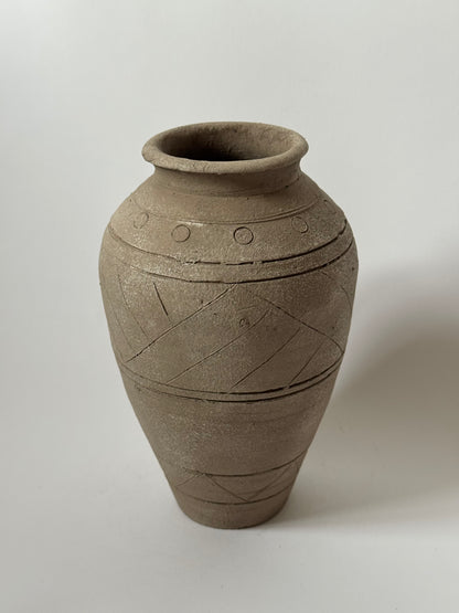 Up-Cycled | Brown-Beige Aztec Pattern Vase