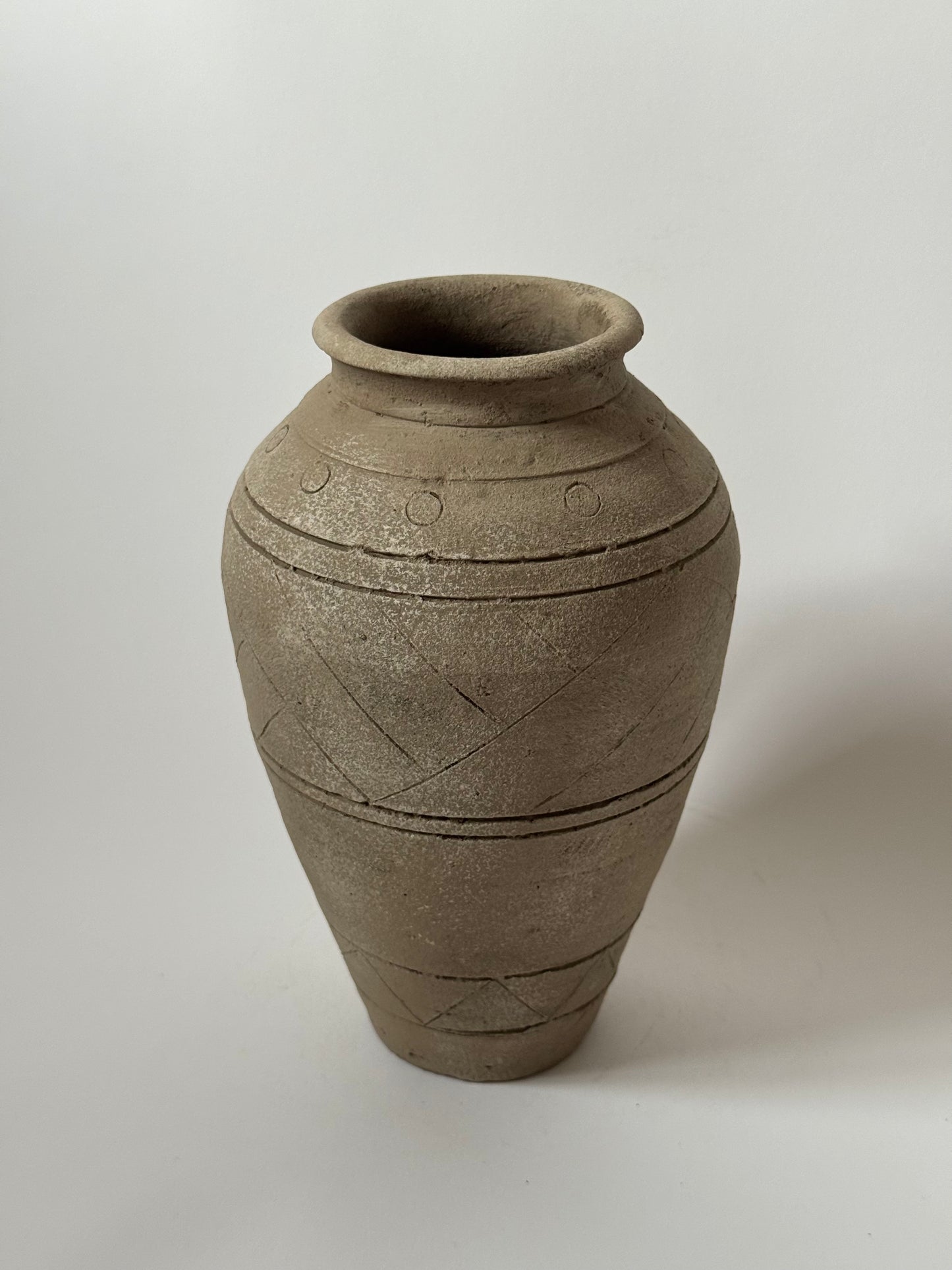 Up-Cycled | Brown-Beige Aztec Pattern Vase