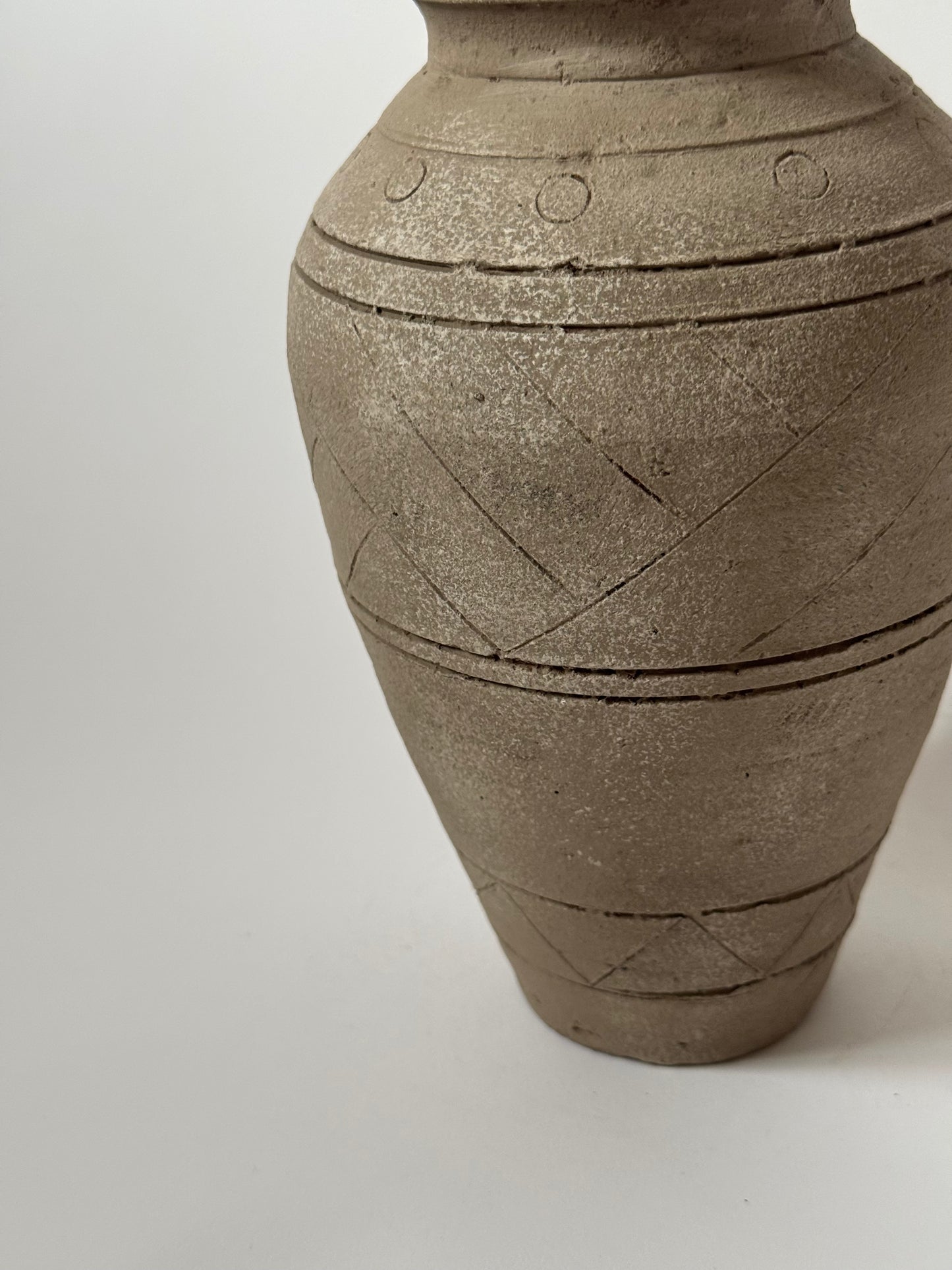 Up-Cycled | Brown-Beige Aztec Pattern Vase