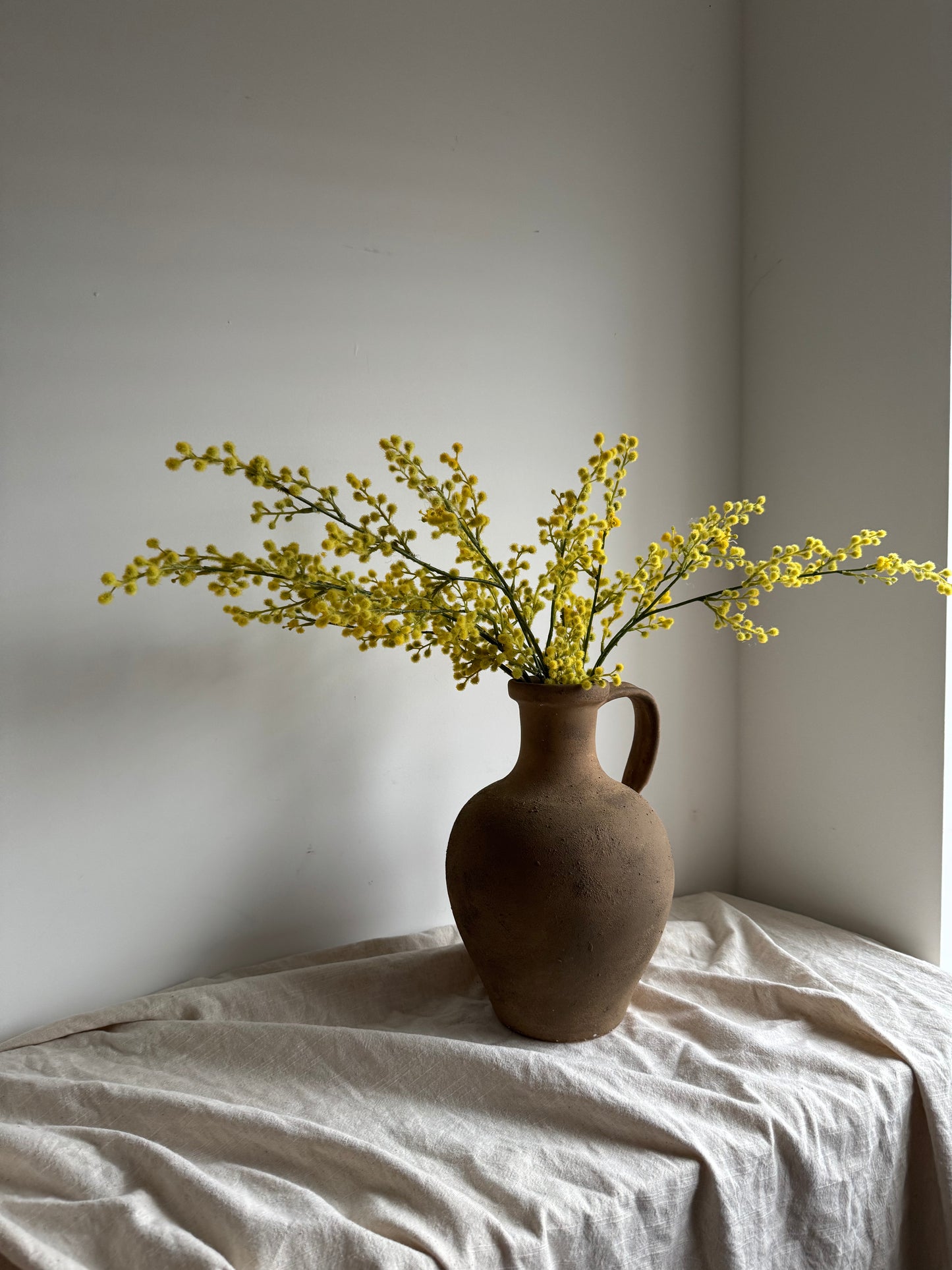 Faux Yellow Mimosa Branch