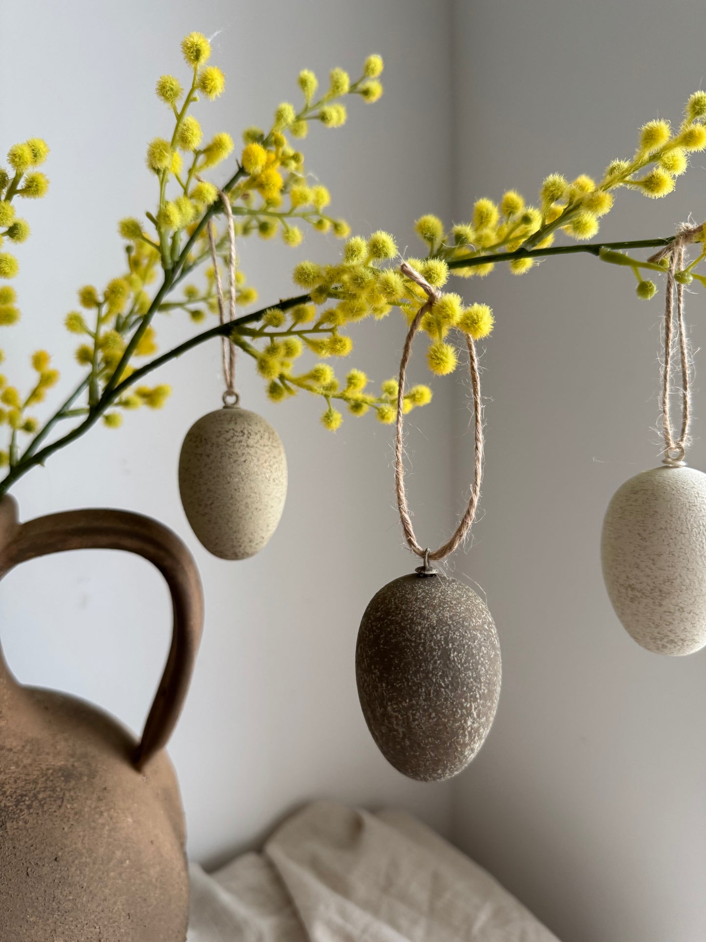 Neutral decorative Easter Eggs SET OF 6