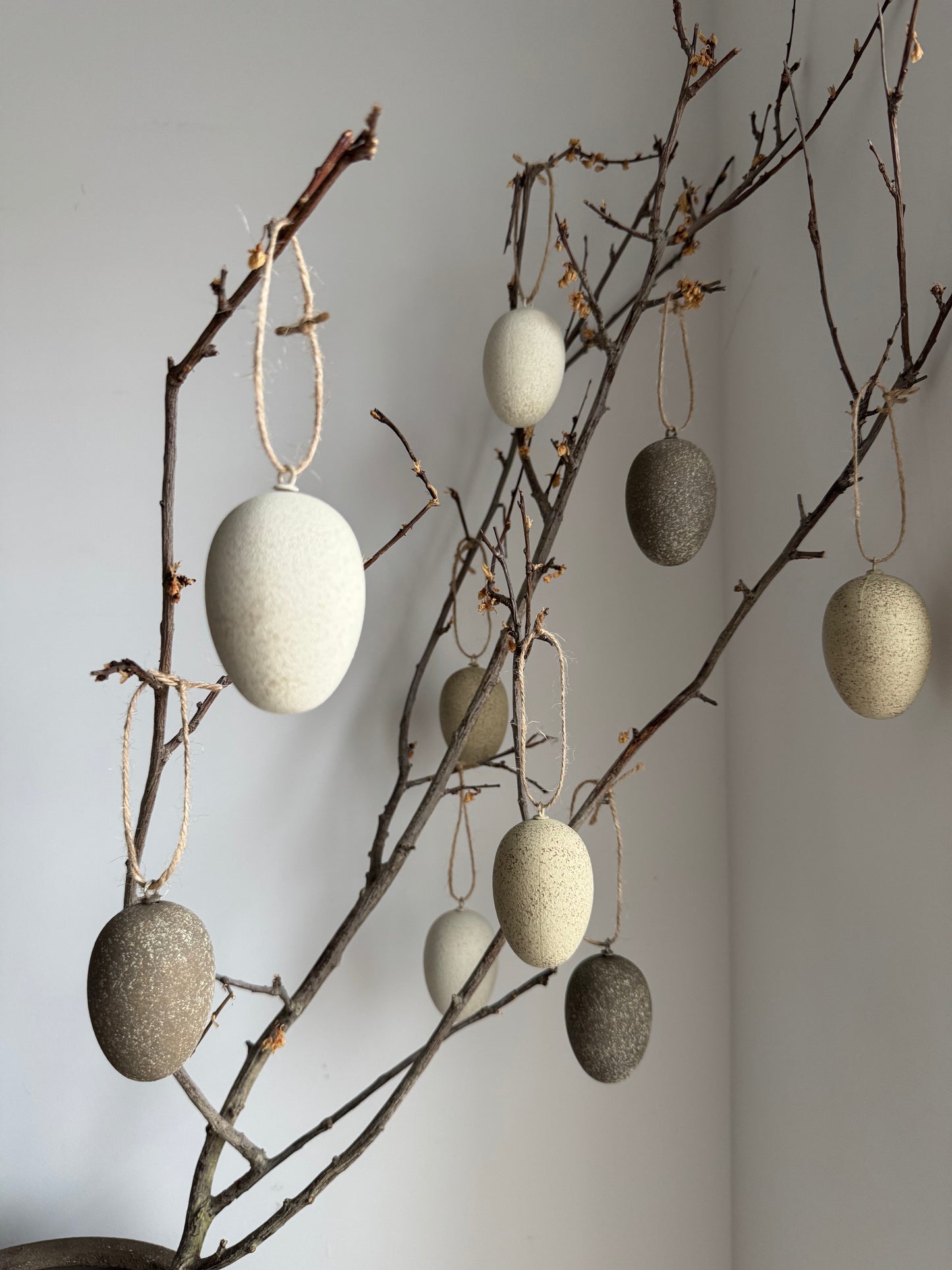 Neutral decorative Easter Eggs SET OF 6