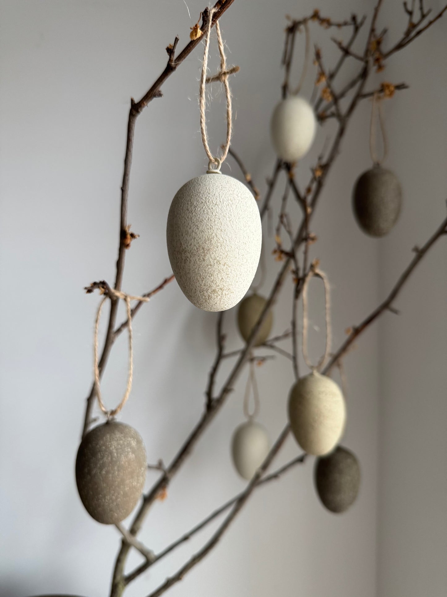 Neutral decorative Easter Eggs SET OF 6