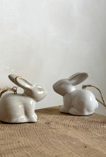 Small Ceramic Hanging Decorative Bunny