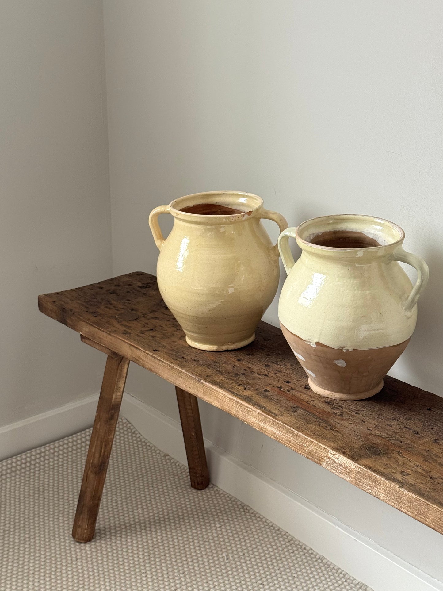 Butter Yellow Twin Handled Vessels