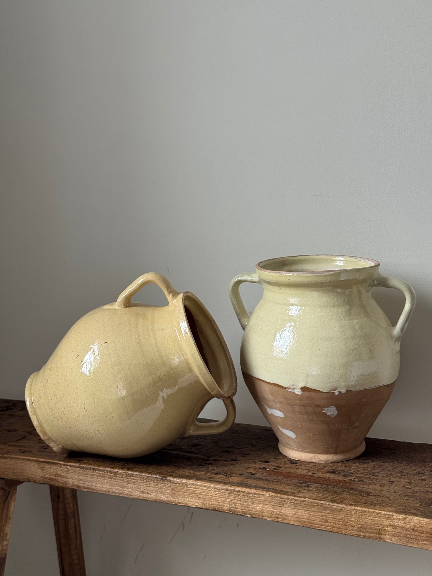 Butter Yellow Twin Handled Vessels