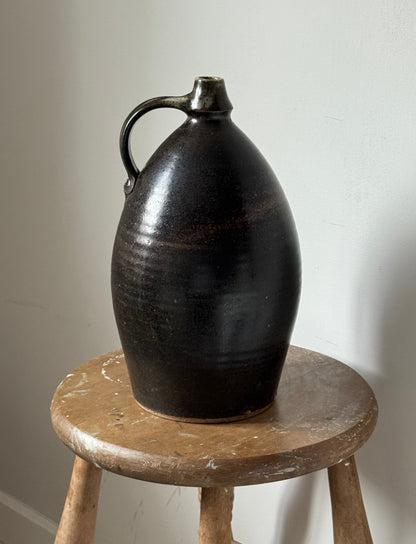 Large Earthy Glazed Stoneware Jug