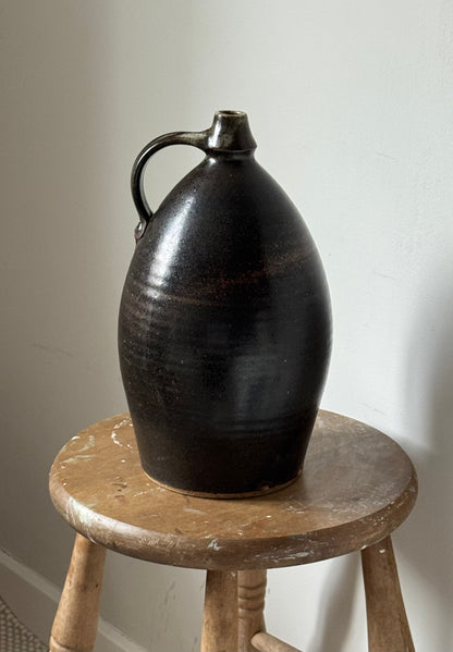 Large Earthy Glazed Stoneware Jug