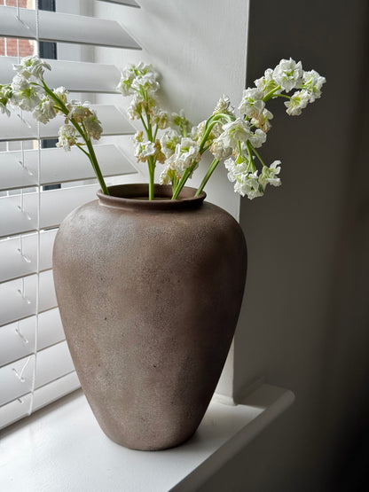 Up-cycled  |  WATERTIGHT warm beige earthy clay-like urn