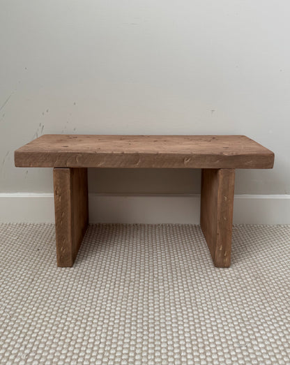 Handmade Aged Effect Wood Stool - Delilah