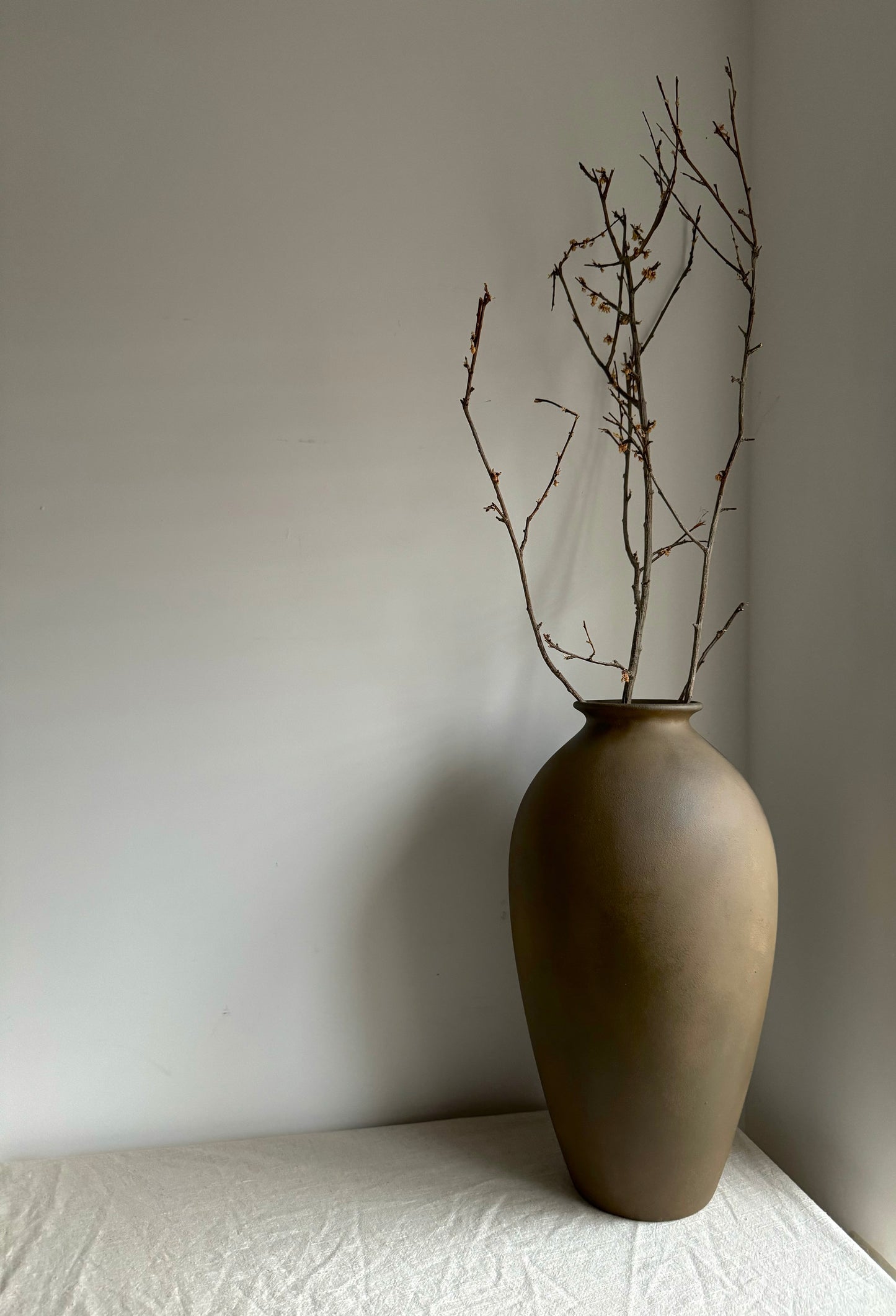 EARTH  |  Large earthy brown urn style vase