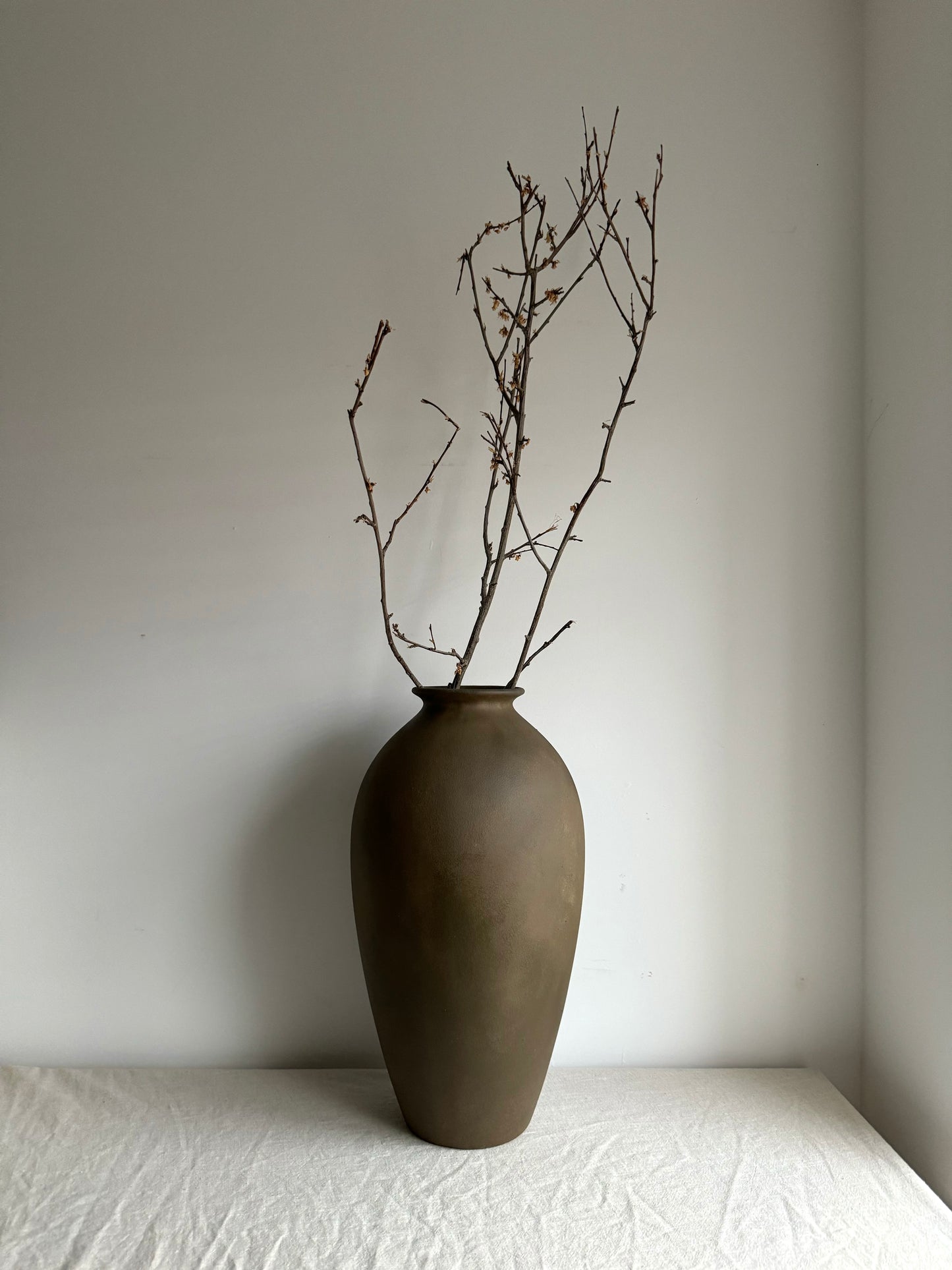 EARTH  |  Large earthy brown urn style vase