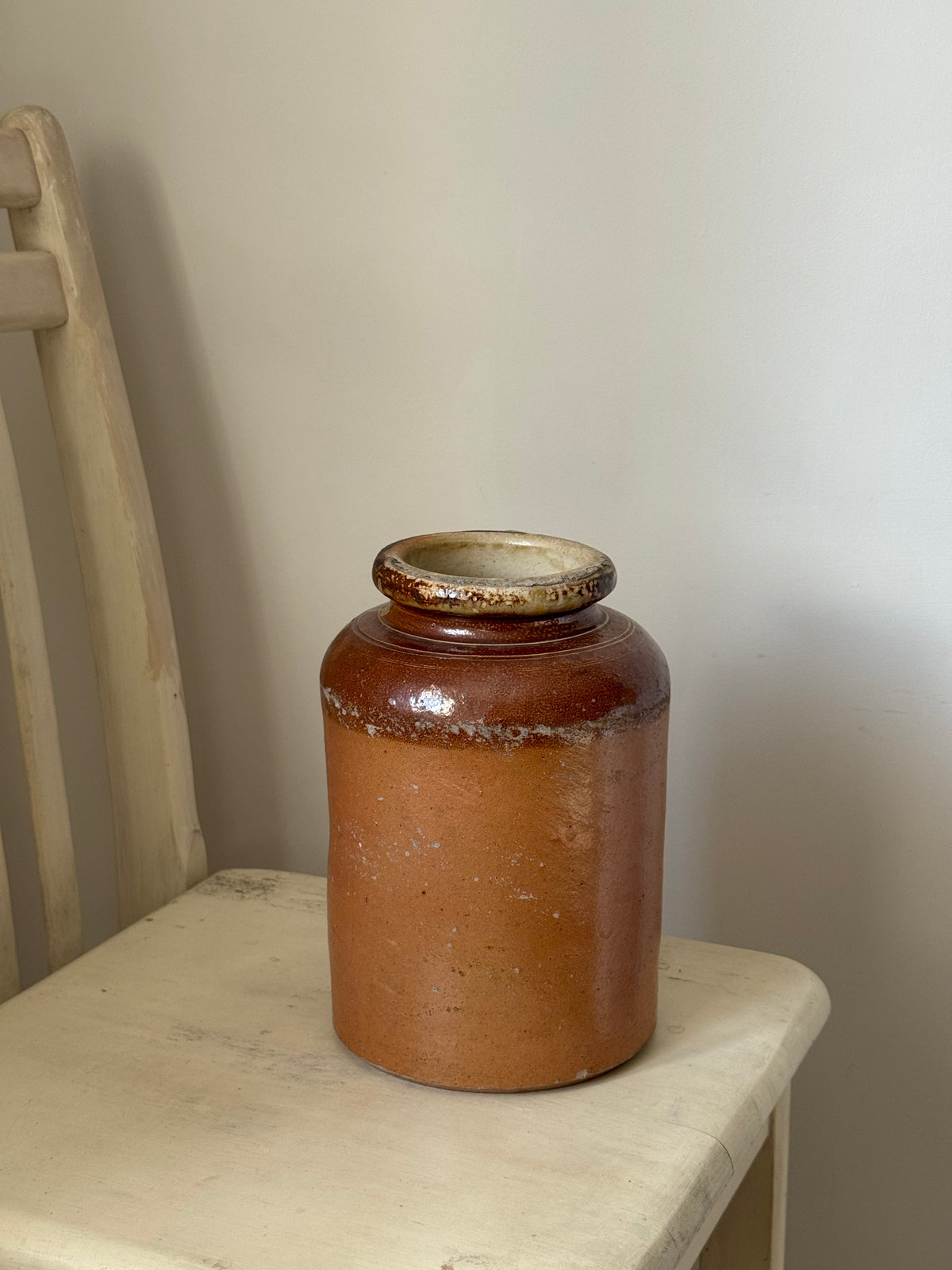 Large Vintage Stoneware Storage Jar