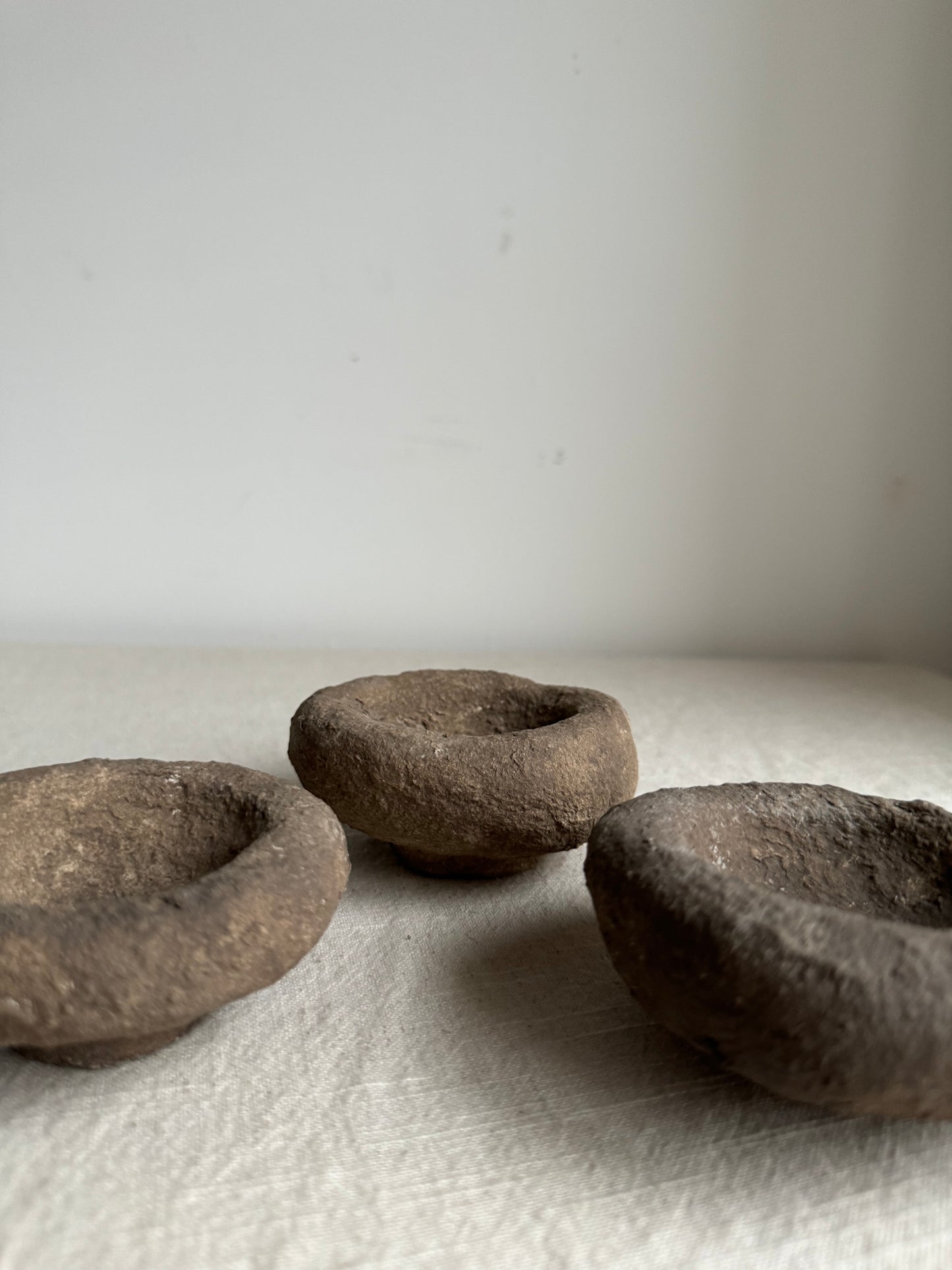 Handmade Papier-maché pinch bowls