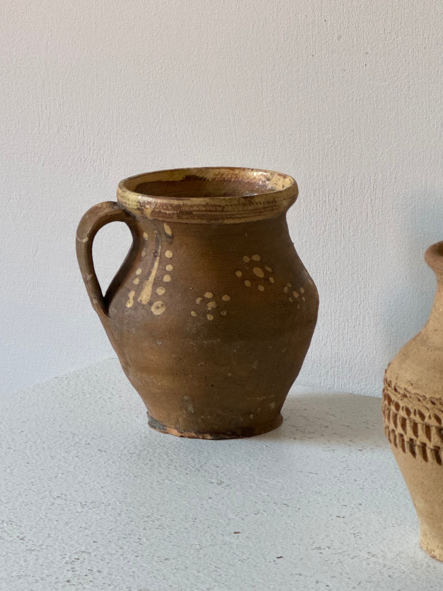 Small Earthenware Folk Jug