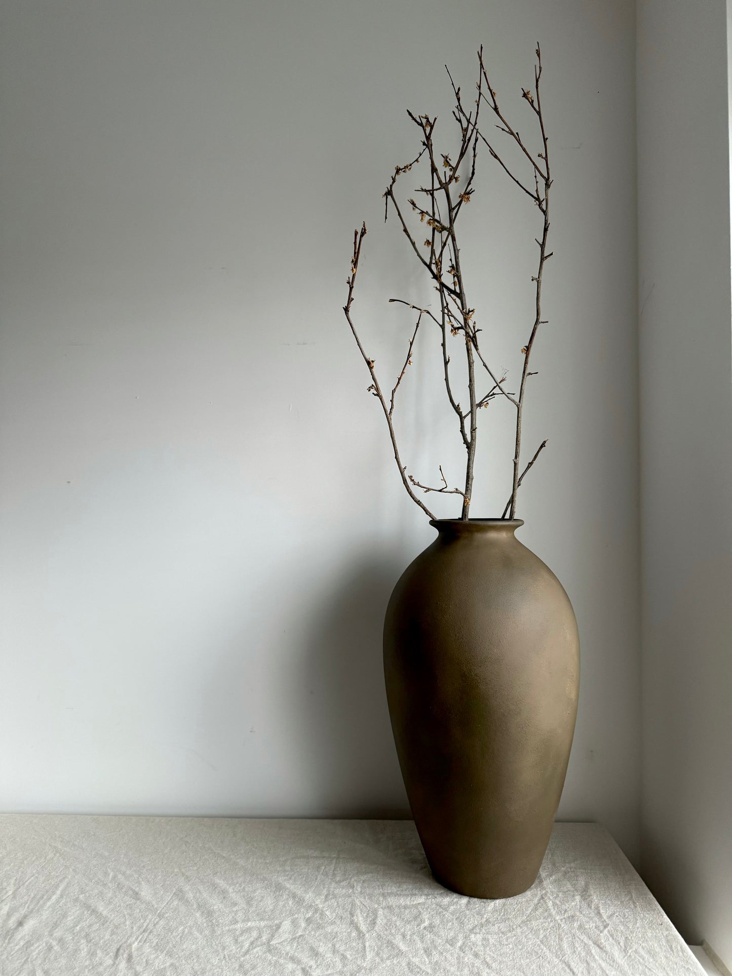 EARTH  |  Large earthy brown urn style vase