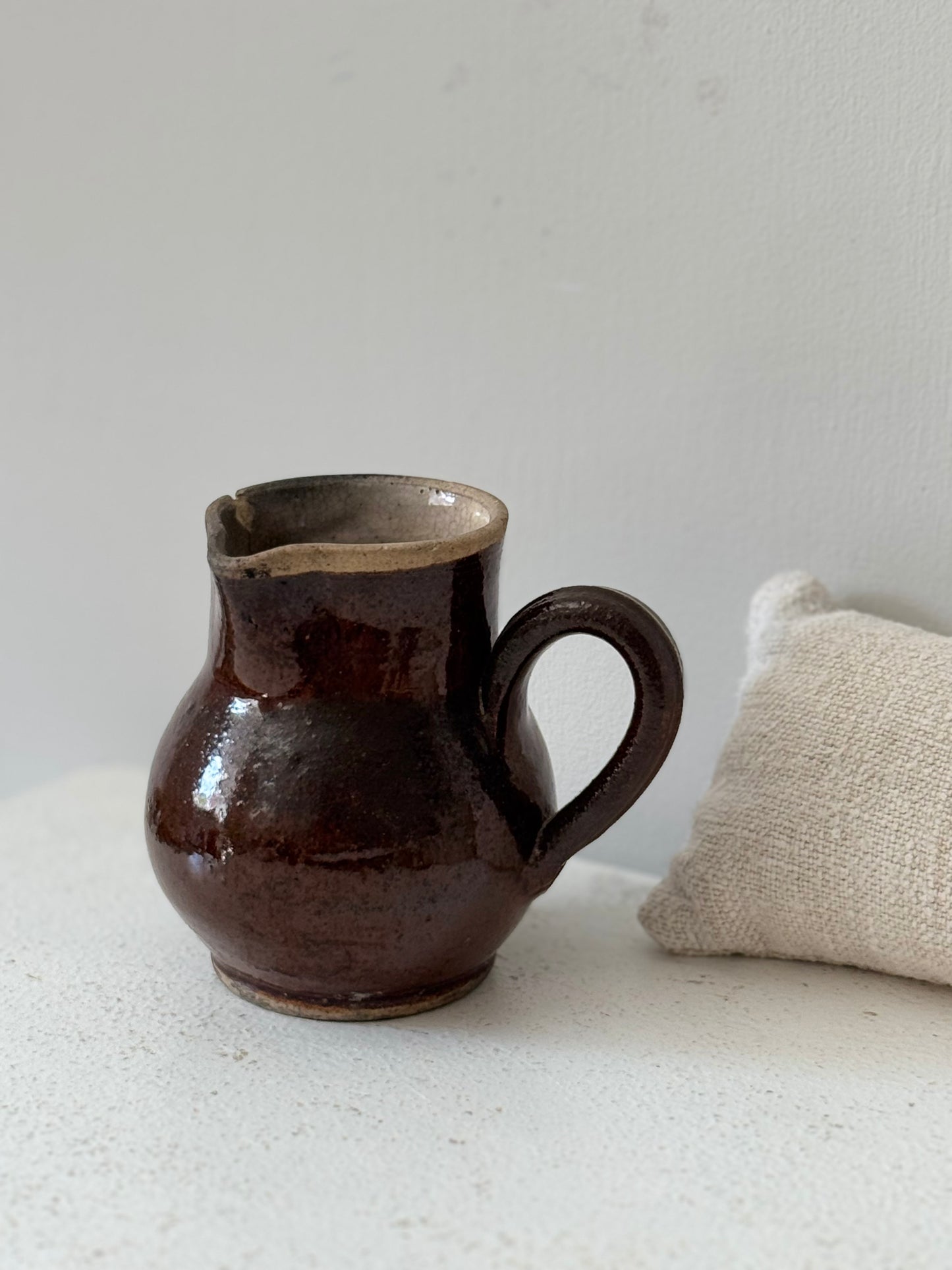 Rich Brown French Milk Jug