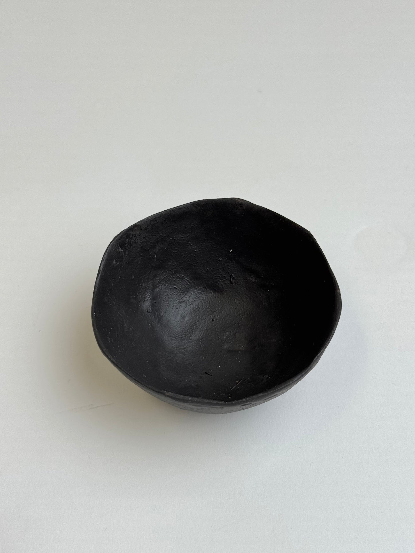 Up-cycled  |   Small wabi-sabi deep brown footed bowl