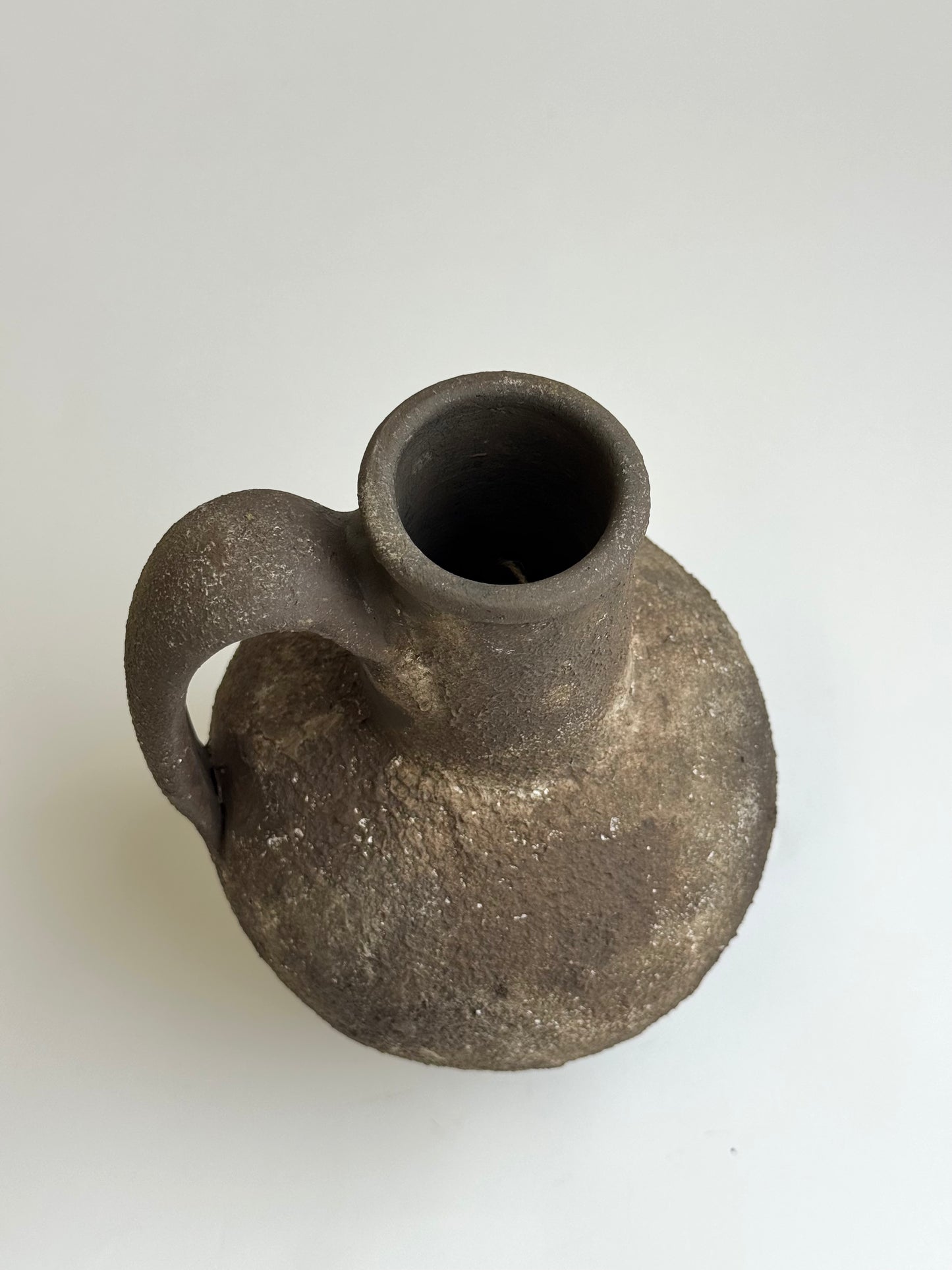 Up-cycled  |  Textured earthy brown handled jug